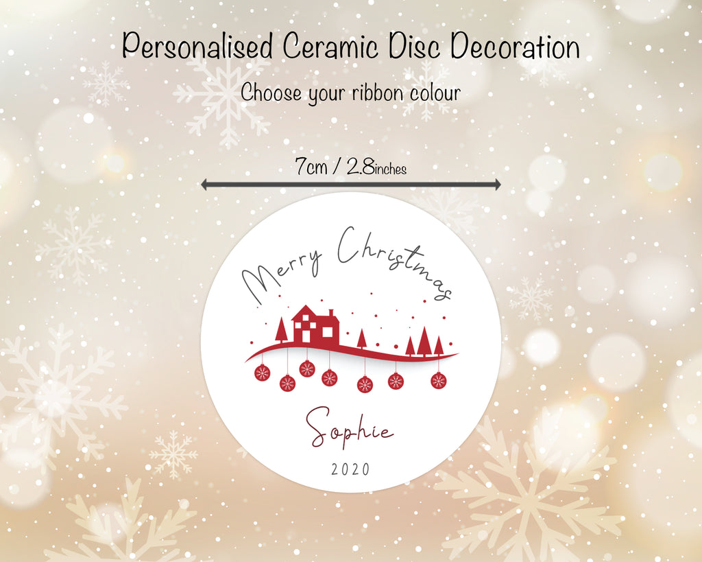personalised christmas tree bauble decoration