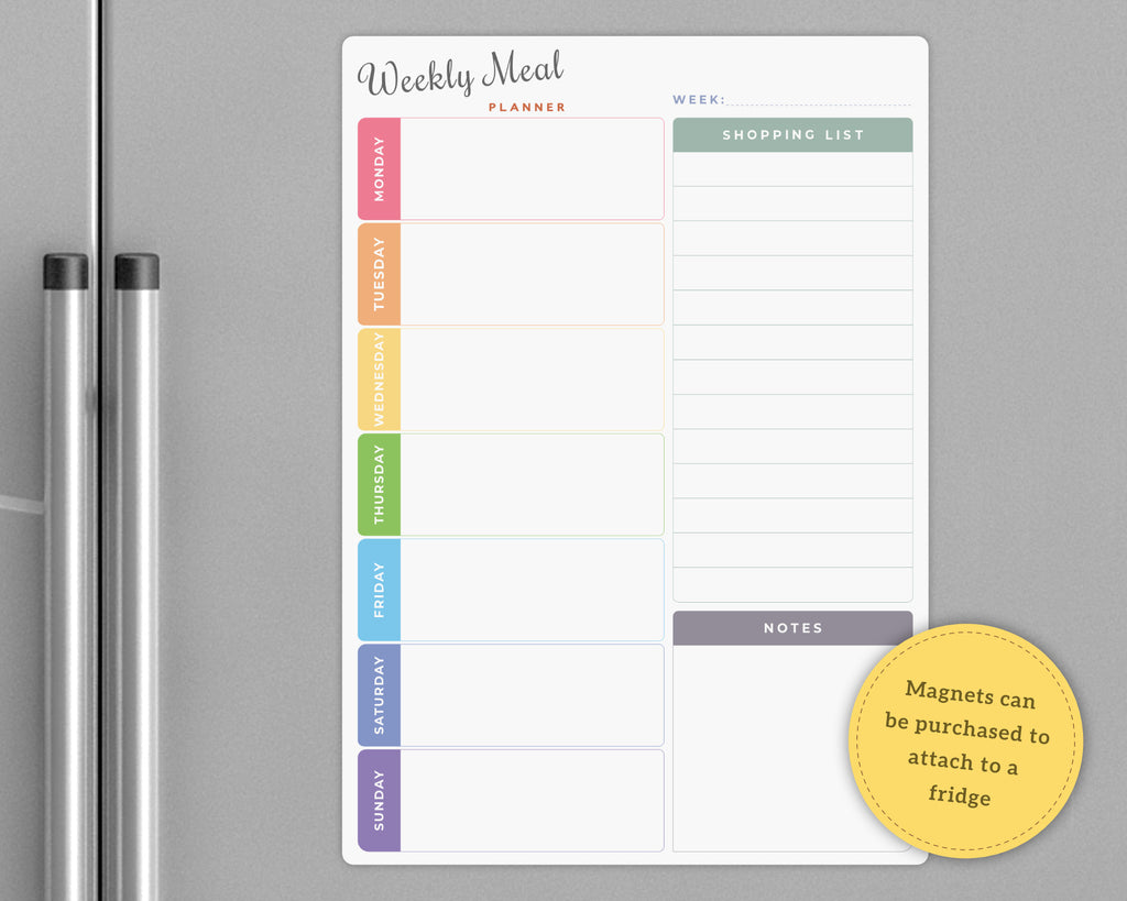 custom whiteboard weekly meal planner