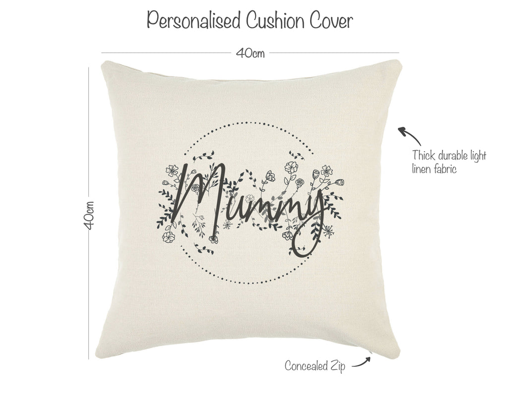 personalised linen cushion 