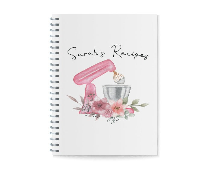 personalised recipe notebook 