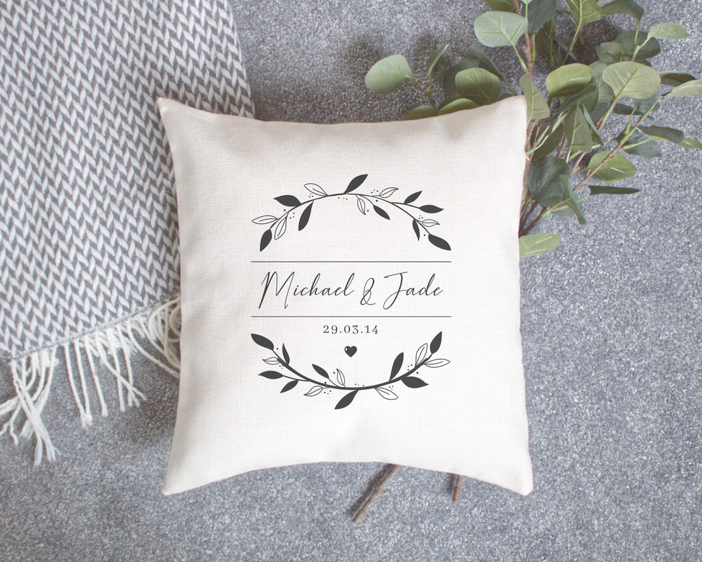 personalised couple cushion 