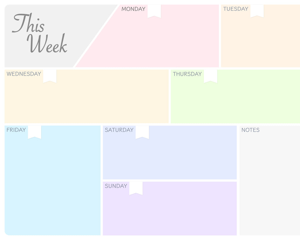 design your own weekly schedule whiteboard