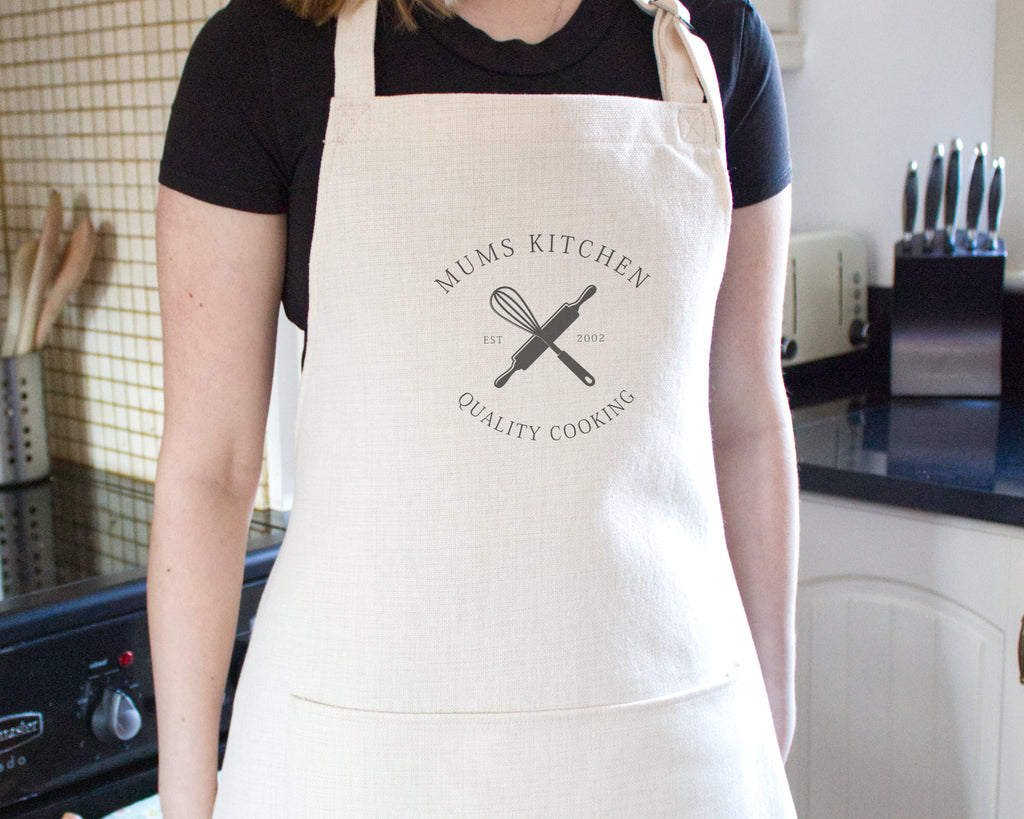 personalised mum's kitchen apron 