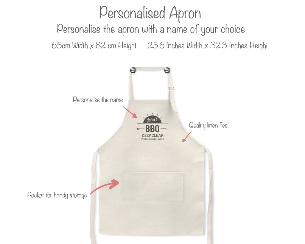 personalised adult apron 