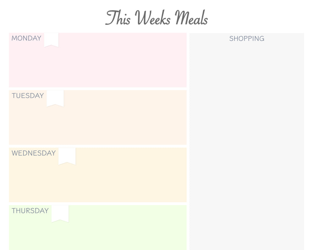 weekly meal planner board 