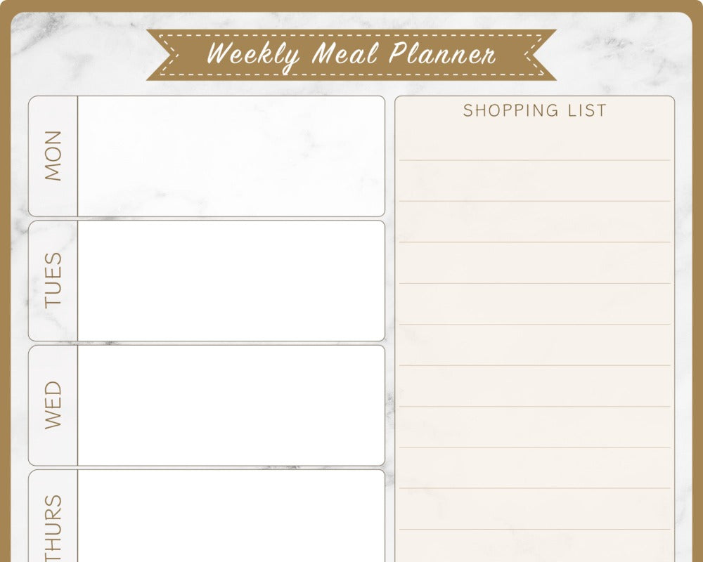 dry wipe meal planner 