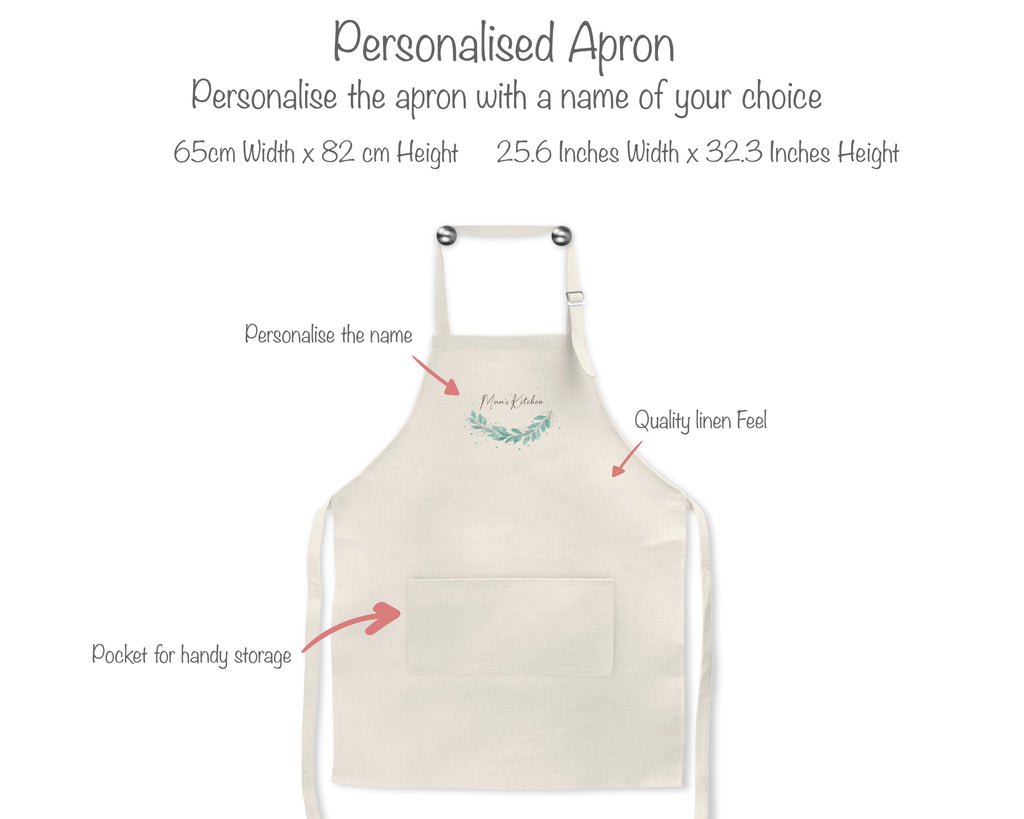 personalised name apron 