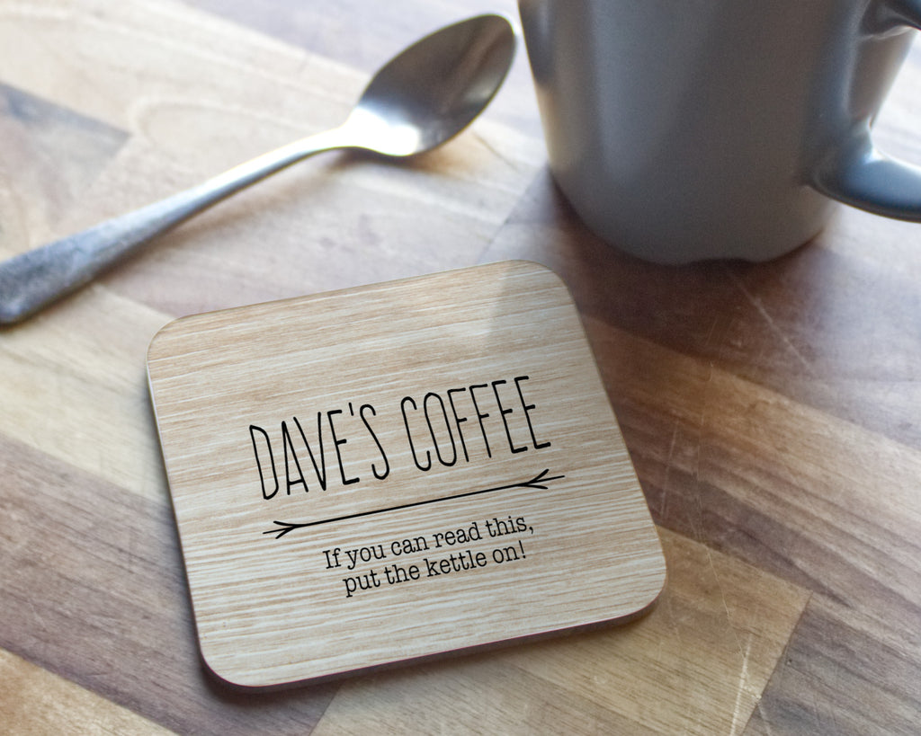 personalised coffee coaster 