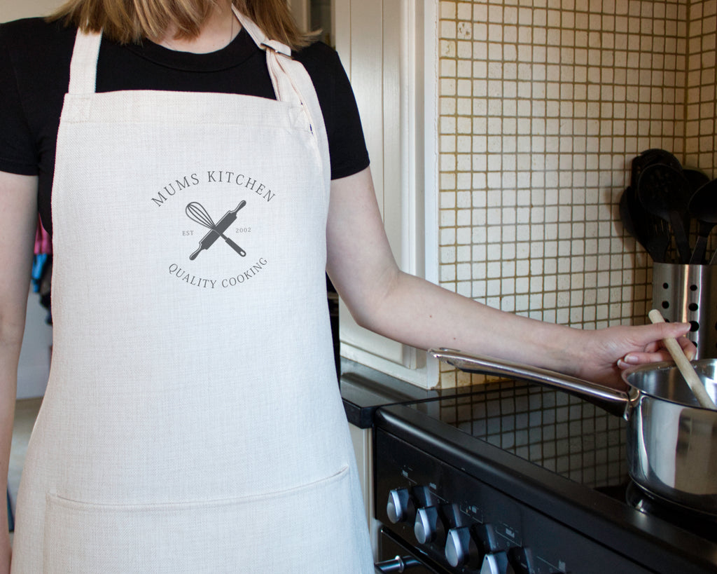 personalised mum's kitchen apron 