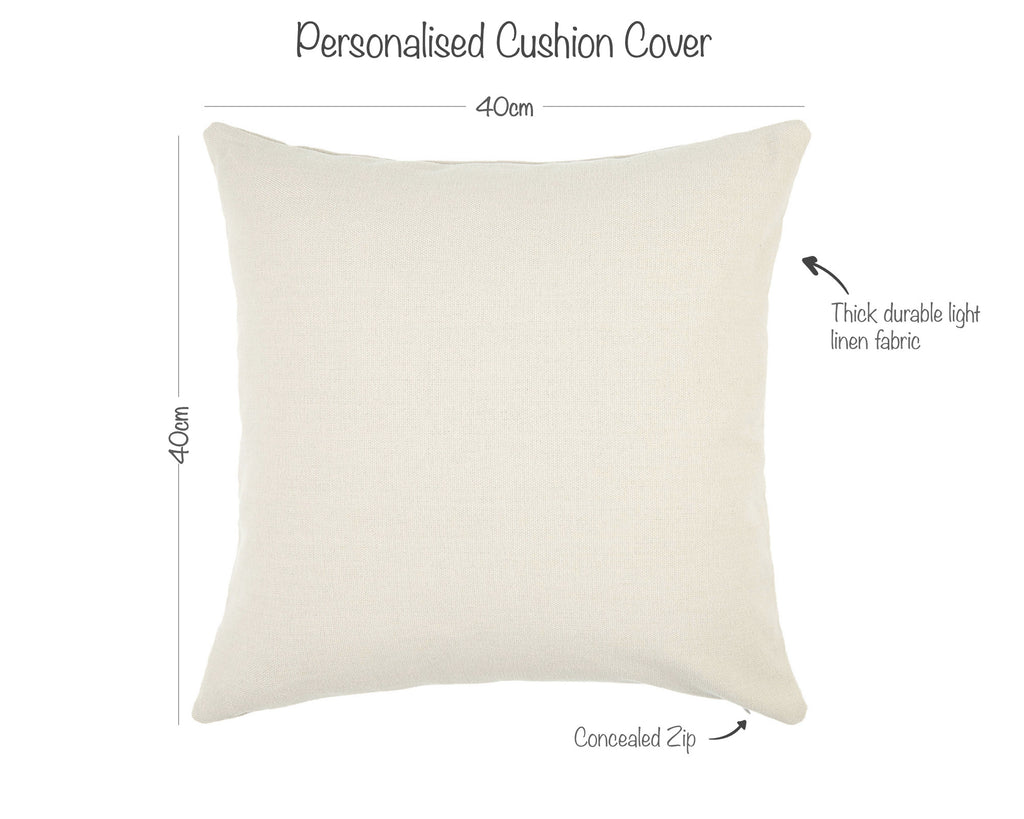 personalised cushion cover dimensions