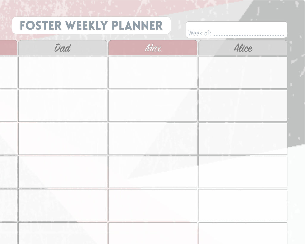 week to view family planner whiteboard