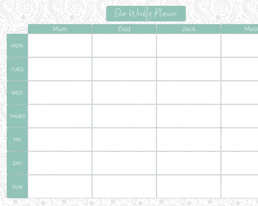 weekly wall planner for wall