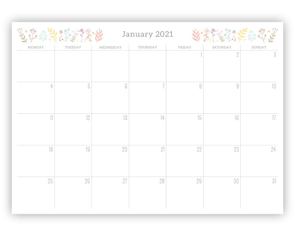 make your own personalised tear off monthly calendar