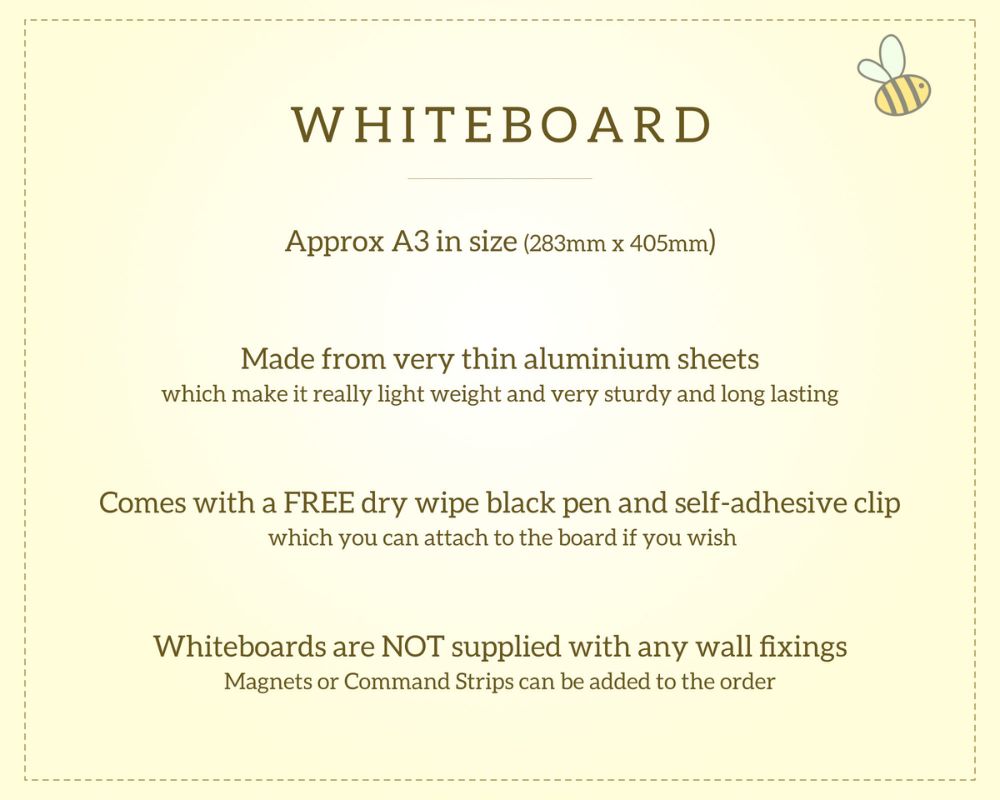 customisable family whiteboard organiser