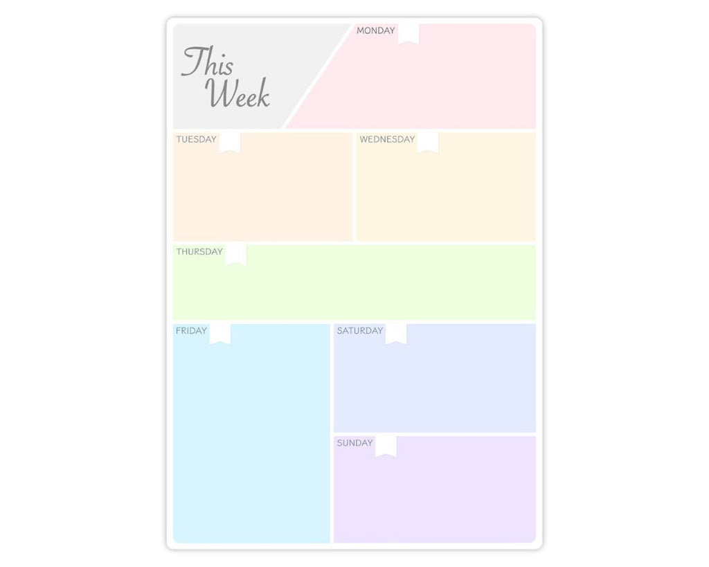 dry-wipe weekly planner
