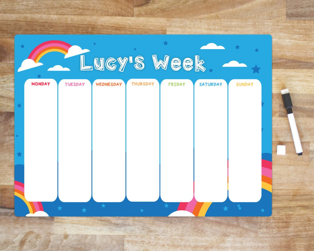 personalised children's weekly planner