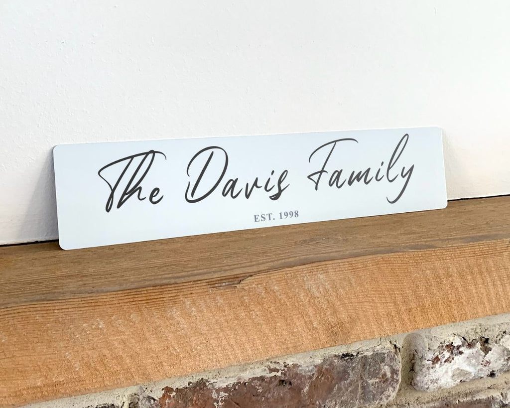personalised family street sign