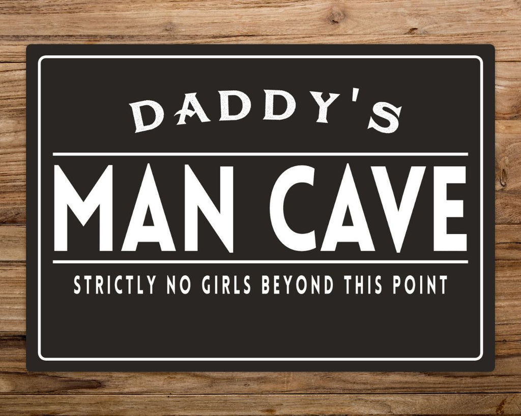 personalised metal man cave sign