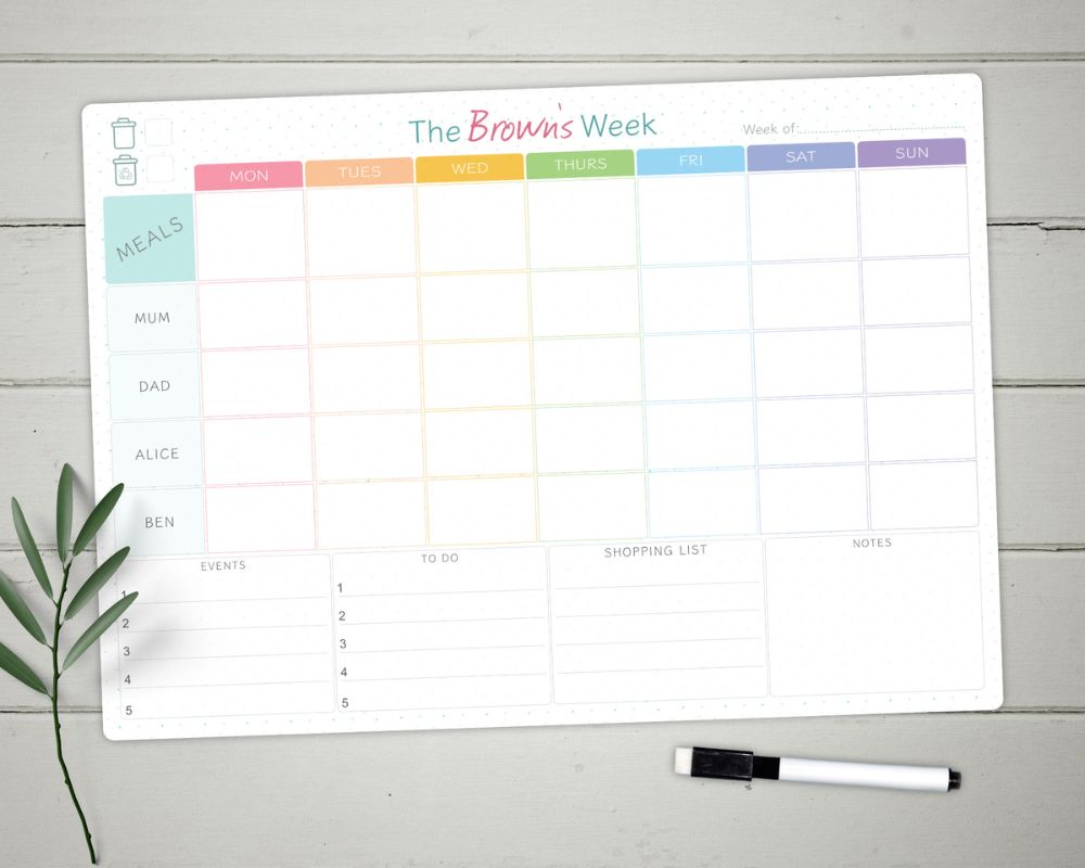 weekly family planner