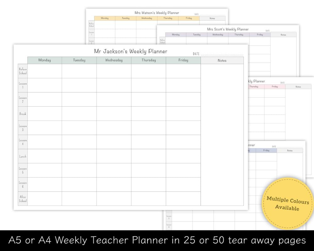 teacher weekly planner 