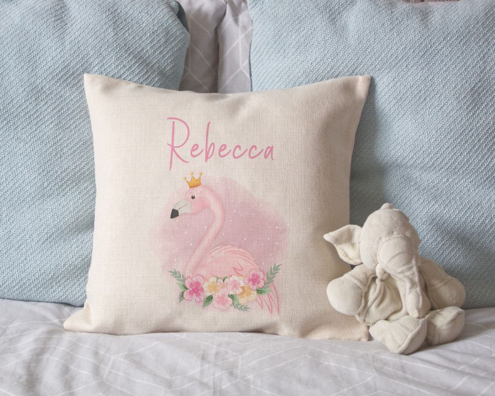 pink flamingo cushion cover