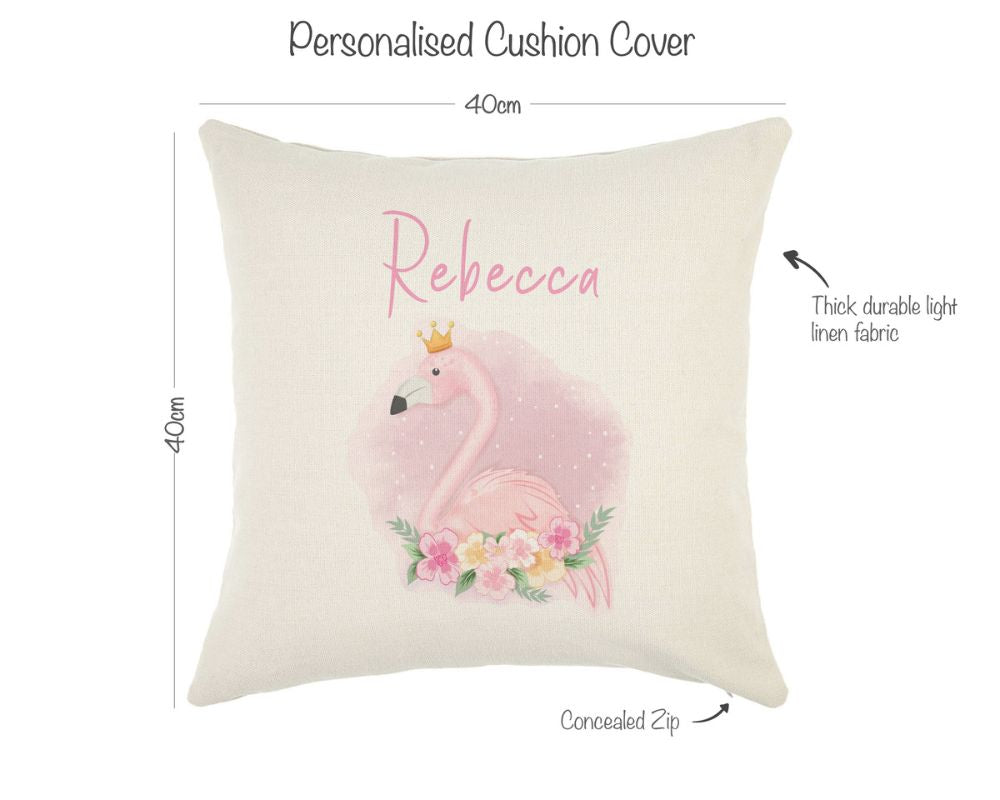 pink flamingo cushion cover
