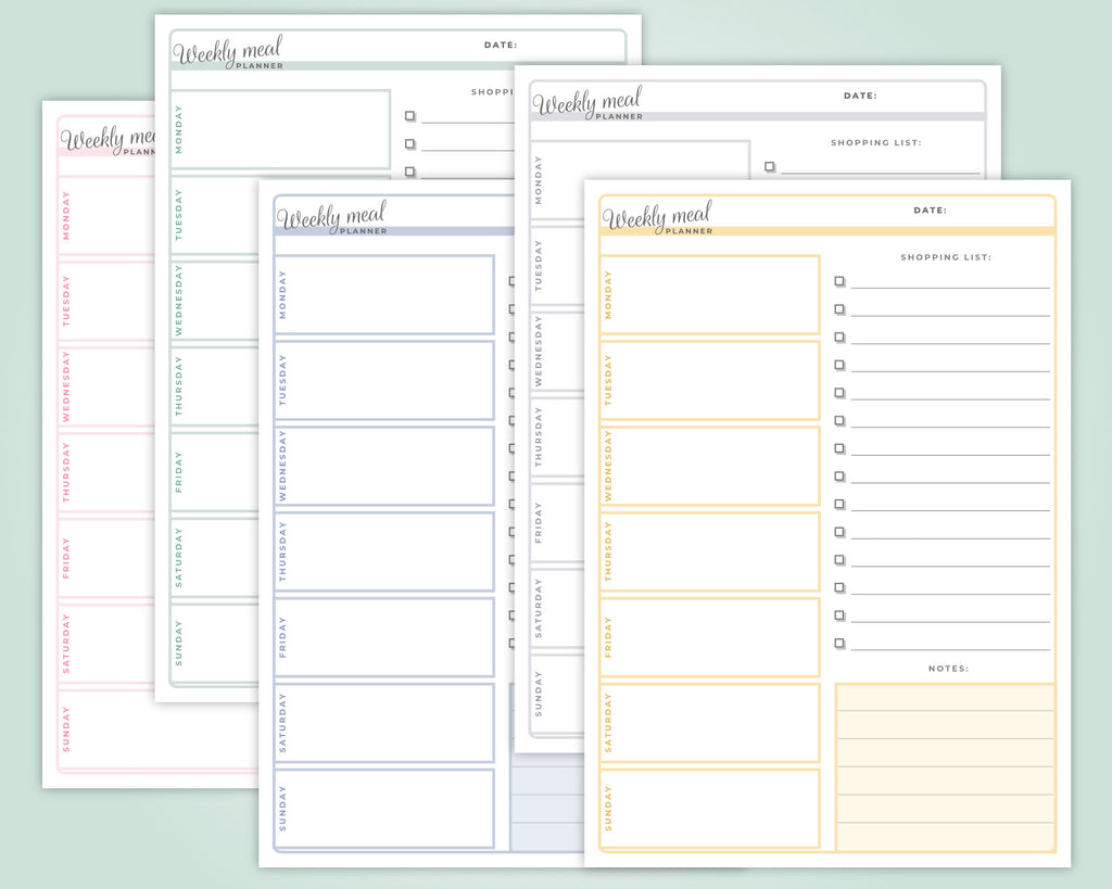 customisable meal planner