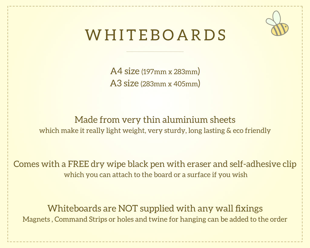 personalised whiteboard week planner